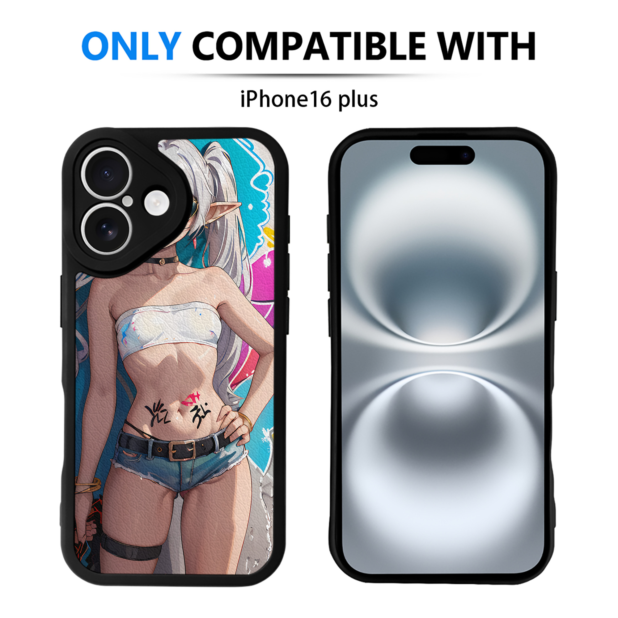 （画像用） 葬送のフリーレン Frieren 【iPhone 16シリーズ対応】シリコンスマホケース（レザー調） 材質：シリコン